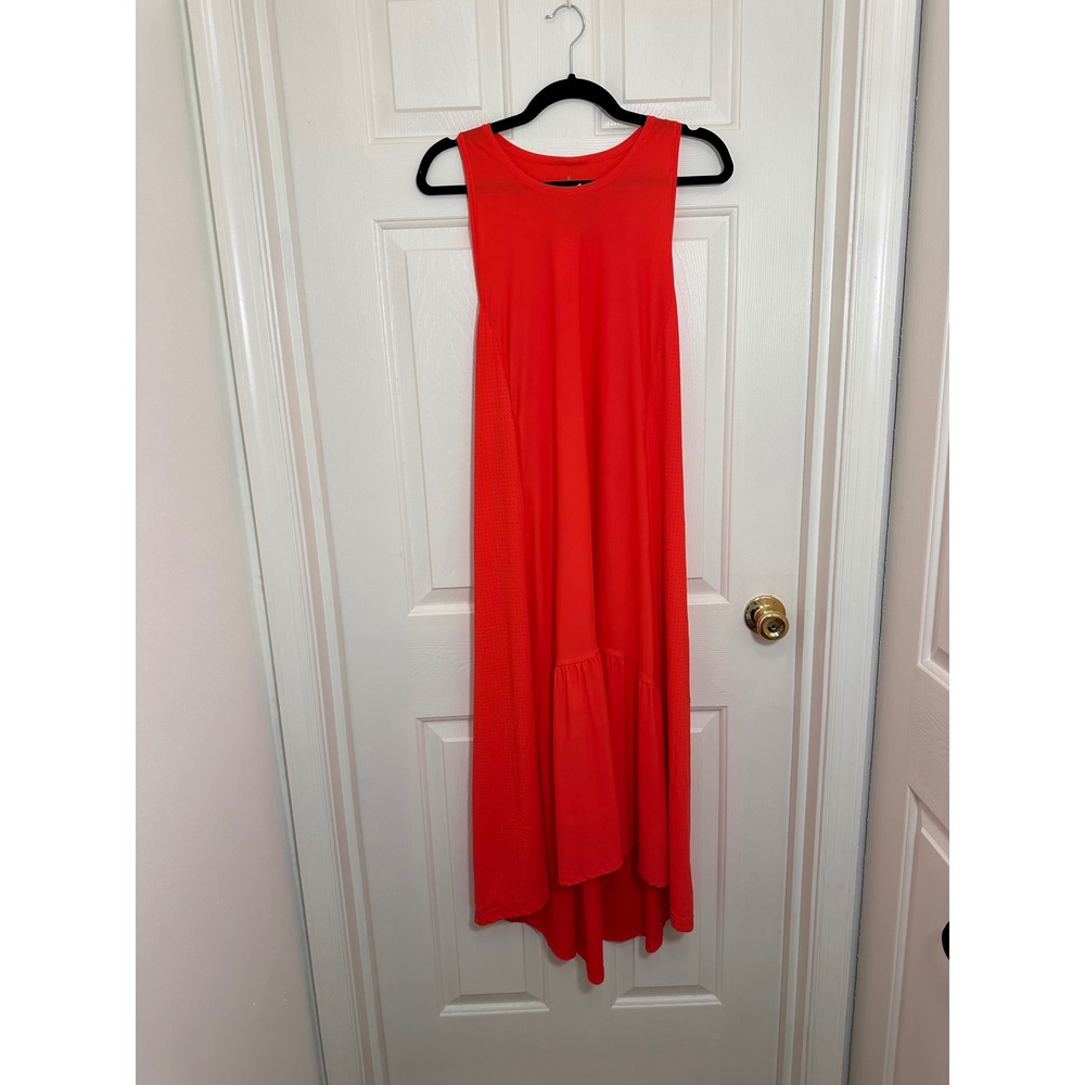 Sweaty Betty London Red High Low Maxi Dress XL Anthropologie SB5478 Racerback